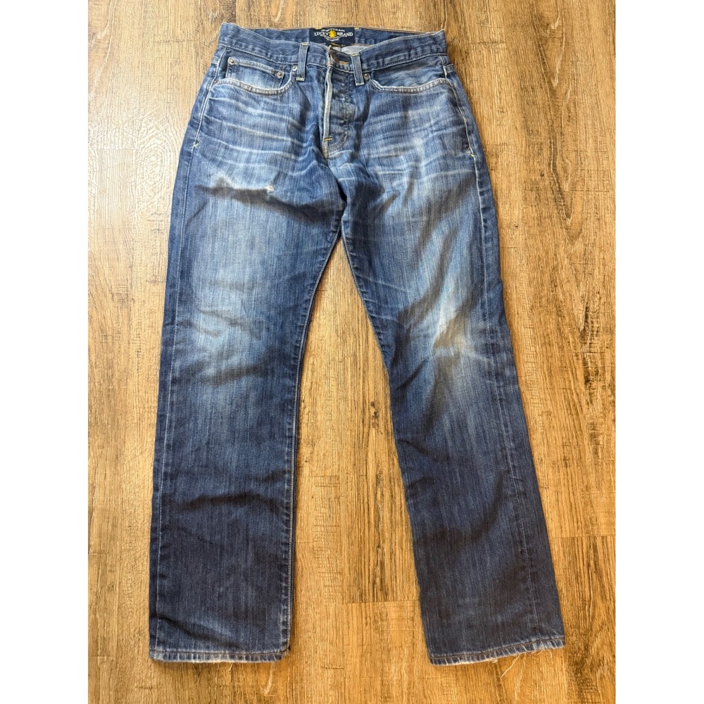 Lucky Brand 121 Heritage Slim Jeans Mens 30x30 Medium Wash Blue Denim